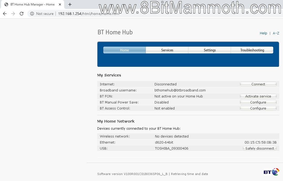 BT Home Hub 3 (External Storage / Switch / AP / Default IP Address ...